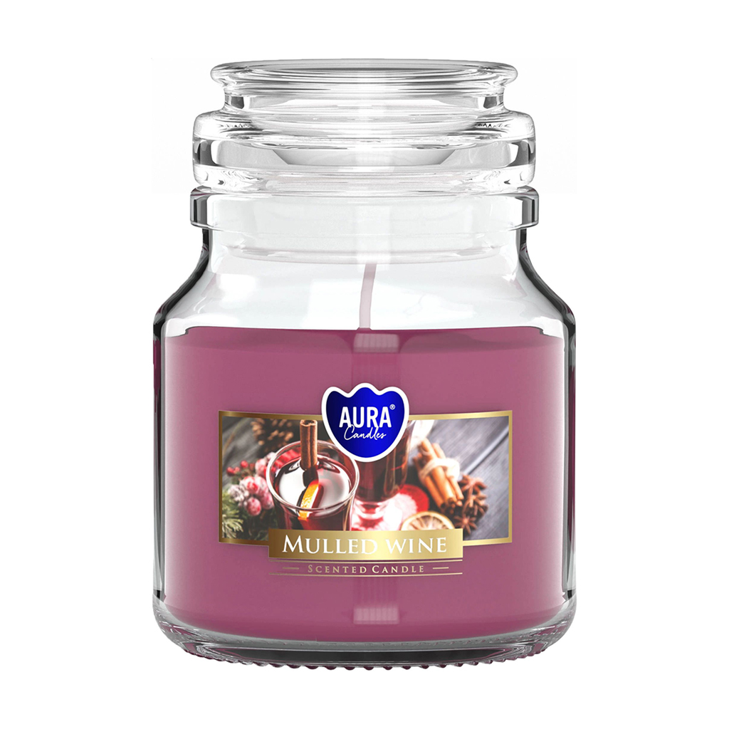 Ароматична свічка в банці Bispol Scented Candle Aura Mulled Wine, 120 г (snd71-195)