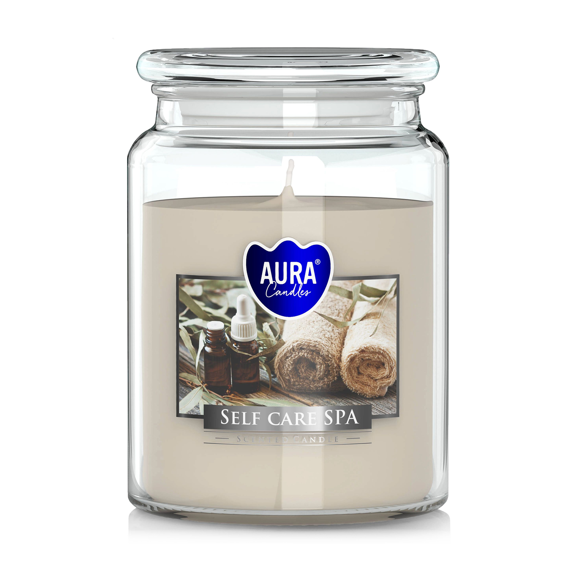 Ароматична свічка в банці Bispol Scented Candle Aura Self Care Spa, 500 г (snd99-363)