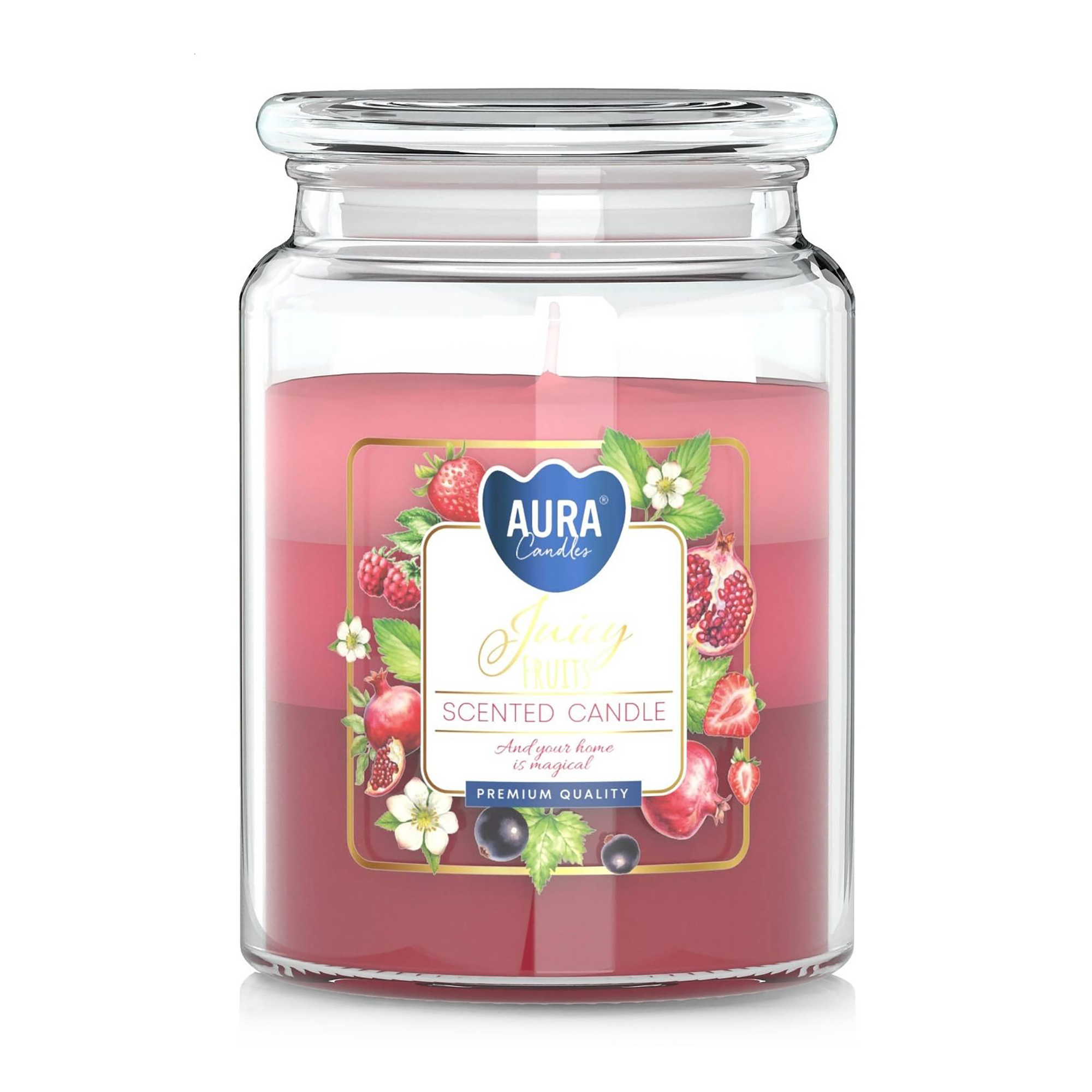 Ароматична свічка в банці Bispol Scented Candle Aura Juicy Fruits, 500 г (snd99t-386)