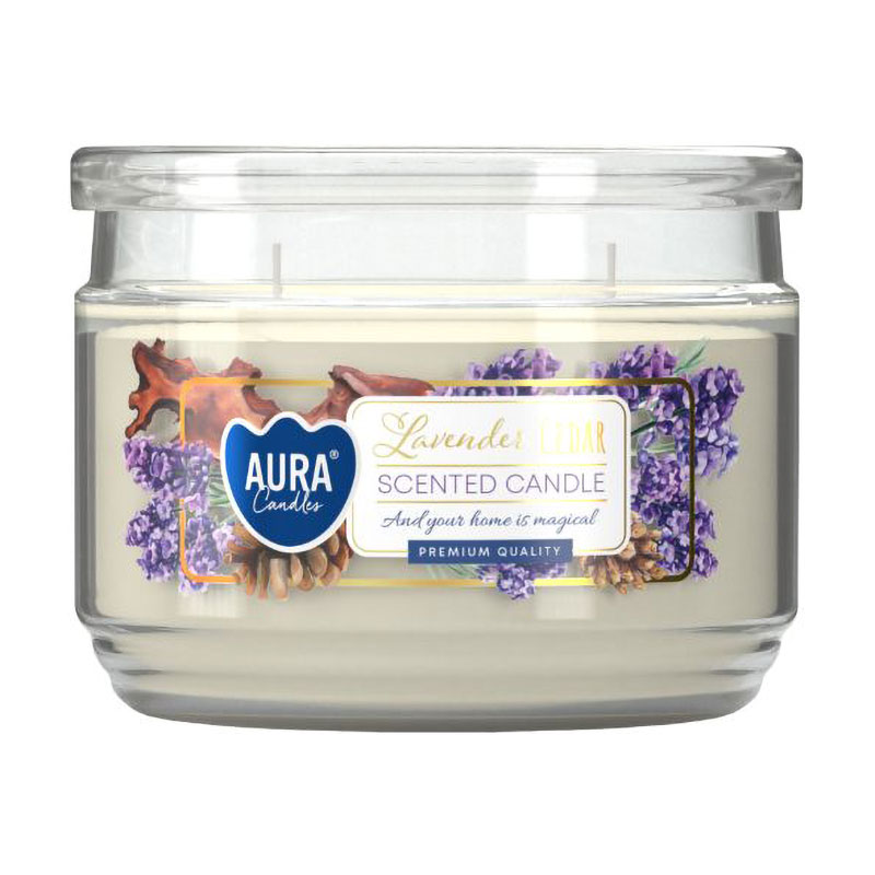 Ароматична свічка в банці Bispol Scented Candle Lavender Cedar, 280 г (snp106-447)